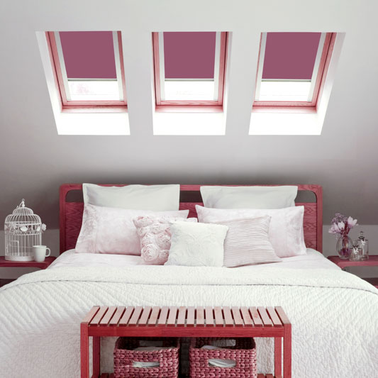 Pink Velux Skylight Blinds - Galaxy Blinds