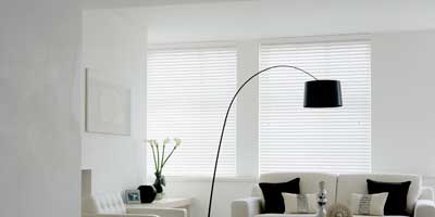 Gloss White Sunwood Blinds - Galaxy Blinds